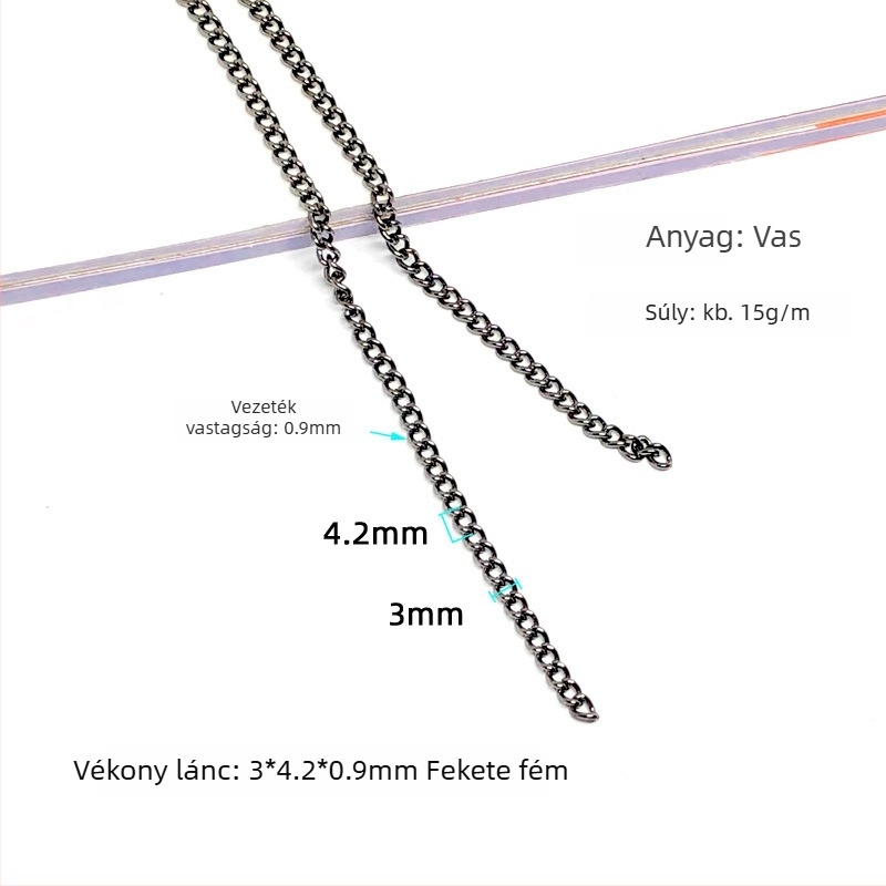 Ruha kiegészítőkhöz lánc, vasból, elektroplatált felülettel