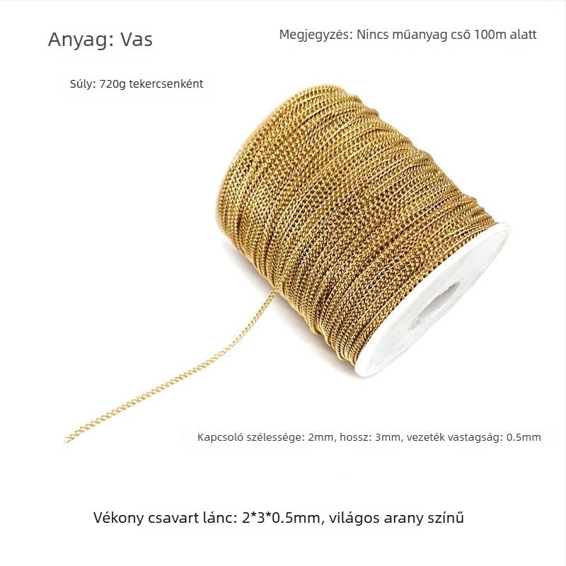 Ruha kiegészítőkhöz lánc, vasból, elektroplatált felülettel