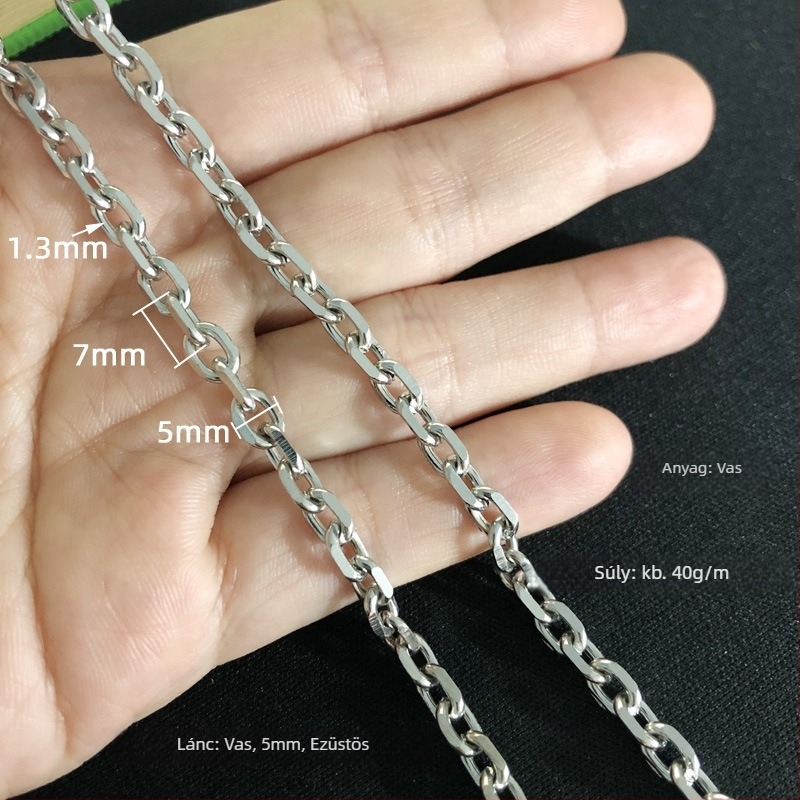 Ruha kiegészítőkhöz lánc, vasból, elektroplatált felülettel