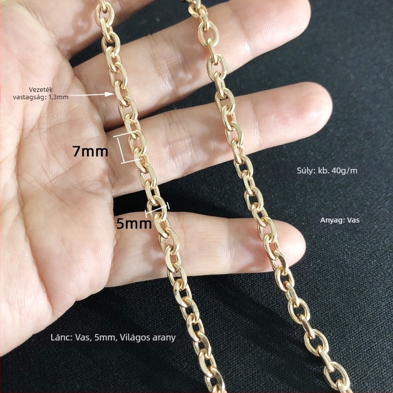 Ruha kiegészítőkhöz lánc, vasból, elektroplatált felülettel