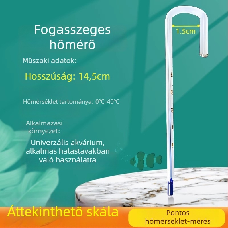 Akvarium- és halastó hőmérő, nagy pontosságú vízhőmérséklet-mérés, tropikus halak számára