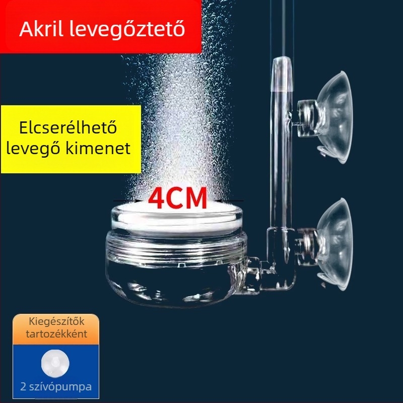 Akváriumi oxigénpumpa csendes működéssel, Air Refiner, Air Disc és Nano Bubble Stone