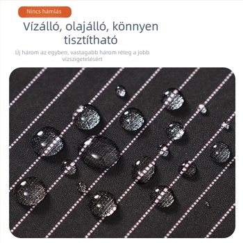 Férfi XXL méretű vízálló és olajálló ujjakkal ellátott kötény, háztartási konyhához, csíkos/kockás mintával, kék, kávébarna vagy fekete.