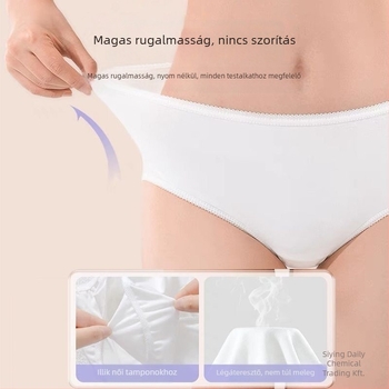 Egyszer használatos női alsónemű utazáshoz, steril, mosás nélkül, középmagas derekú pamut briefs, postpartum és menstruációs használatra