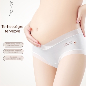 Ice Silk kismama alsónemű, alacsony derekú, lélegző, nejlon anyagú, pamut belső rész az ágyék tájékán