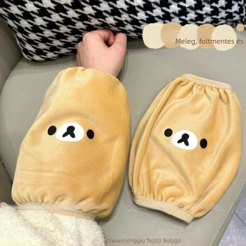 Rilakkuma mintás ujjvédők — uniszex, őszi–téli, anti-szennyeződés, nyomtatott kivitel