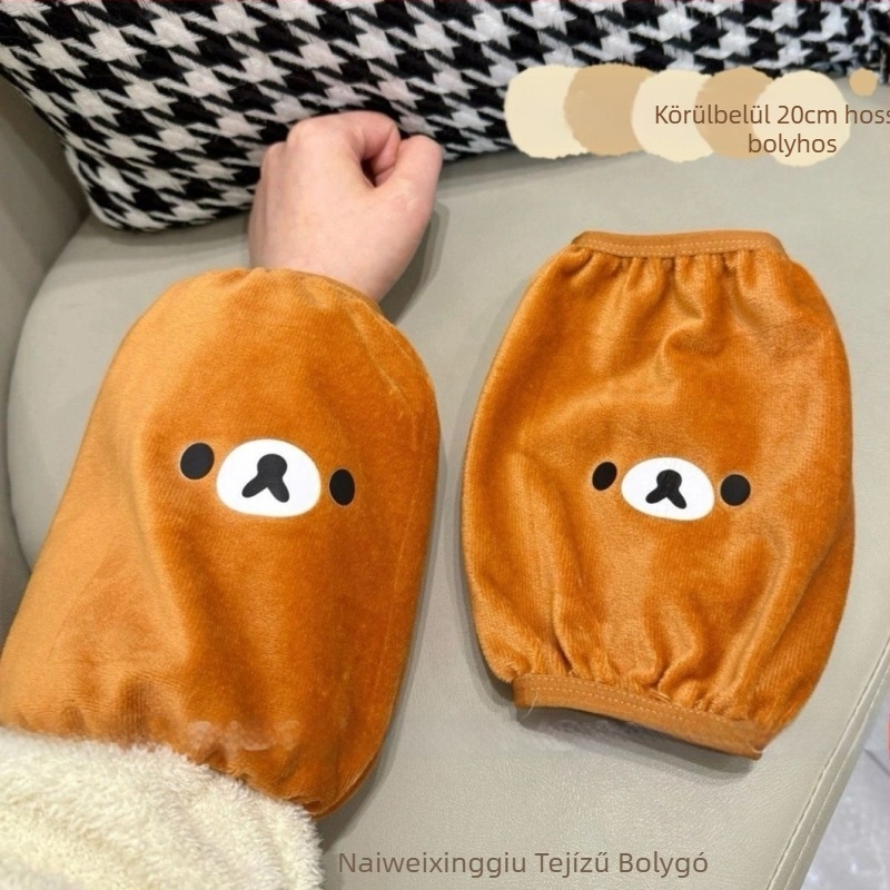 Rilakkuma mintás ujjvédők — uniszex, őszi–téli, anti-szennyeződés, nyomtatott kivitel