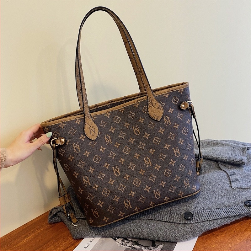 JWIK PU női tote táska, nagy kapacitású, zipzáras nyitás, belső zsebek, dupla vállpánt