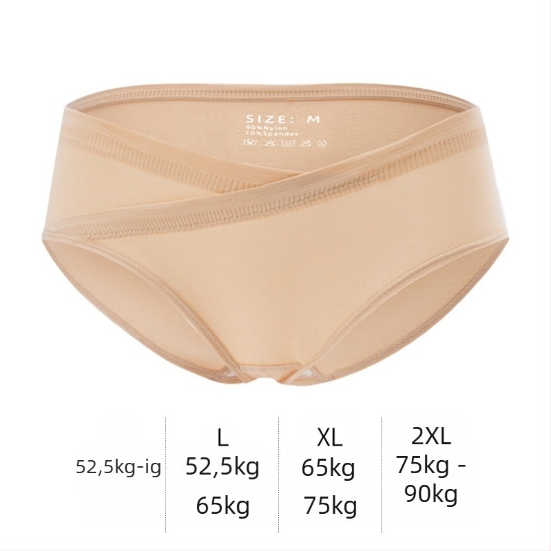 V-alakú, alacsony derekú kismama fehérnemű, hasi támasz, légáteresztő, antibakteriális, pamut bélés