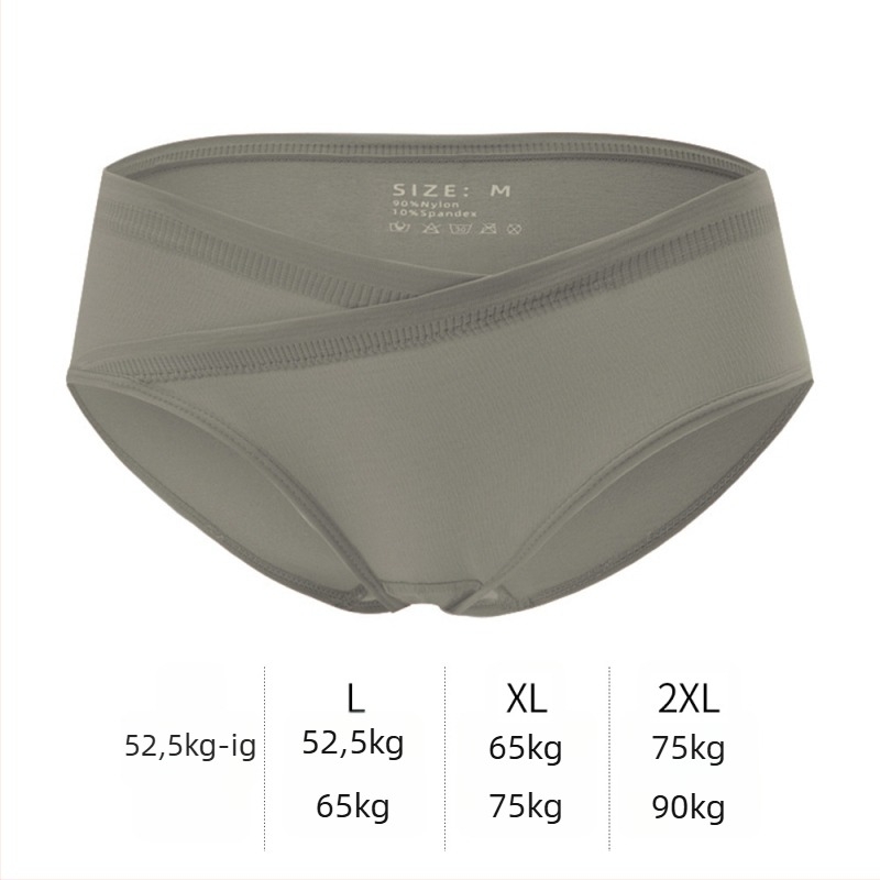 V-alakú, alacsony derekú kismama fehérnemű, hasi támasz, légáteresztő, antibakteriális, pamut bélés