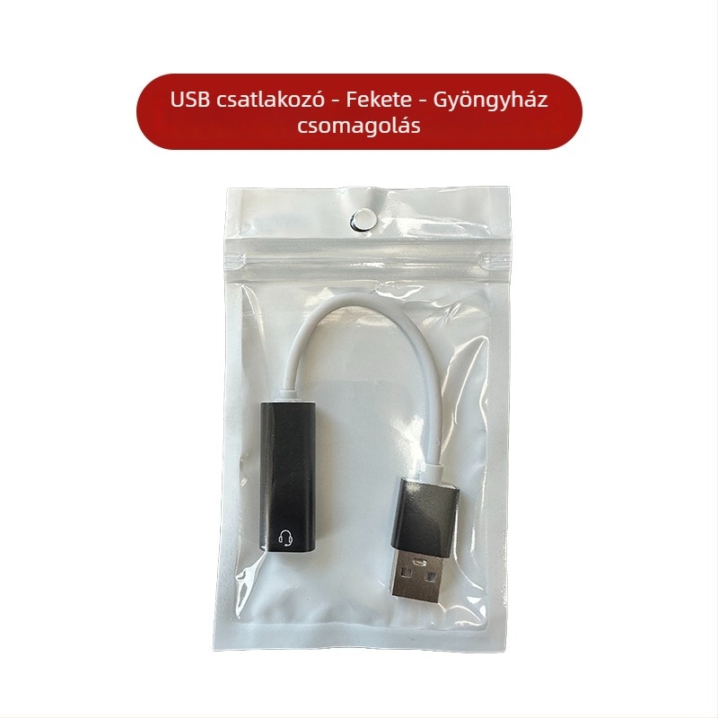 Type-C USB 3,5 mm digitális audió adapter alumínium ötvözetes házban okostelekre és számítógépekre (Modell HFR023)