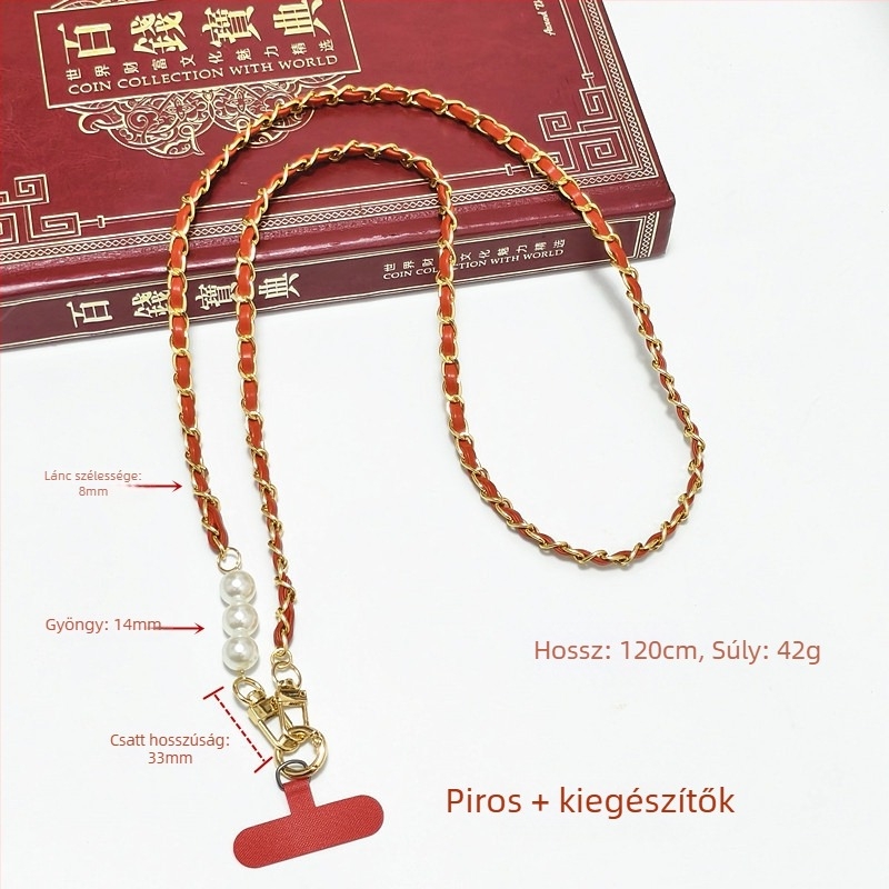 Telefonpántlánc - fémlánc, galvanikus bevonat, Termékkód Lh2516, Tavasz 2025