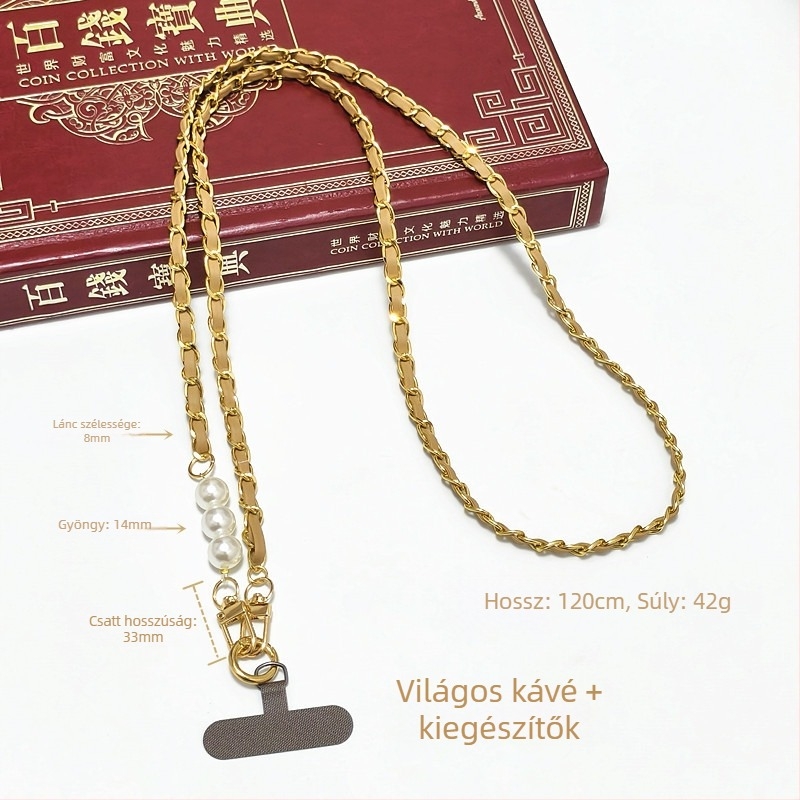 Telefonpántlánc - fémlánc, galvanikus bevonat, Termékkód Lh2516, Tavasz 2025