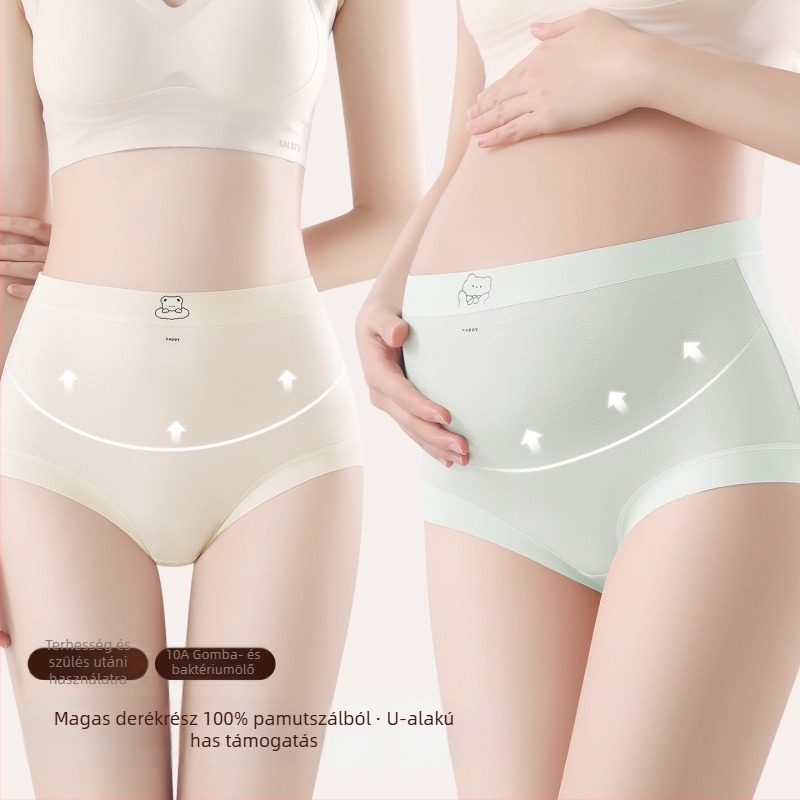 Anyasági fehérnemű, pamutból, magas derekú, lélegző, hasi támasz