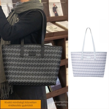 PVC tote táska mikroszálas béléssel, mágneses zárás, dokumentum rekesz, 3D külső kialakítás