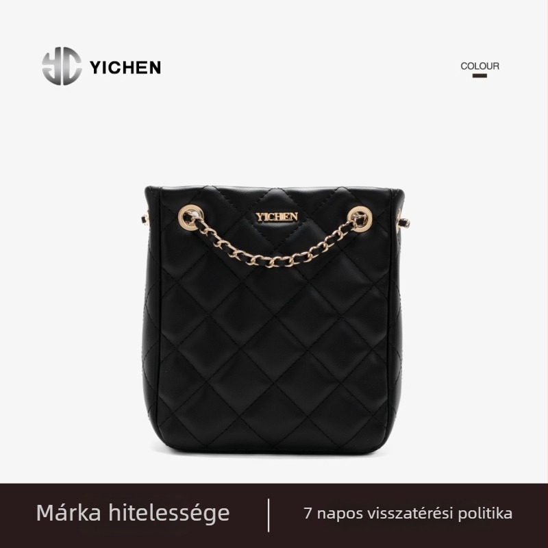 PU anyagú válltáska keresztpánttal, kockás mintázatú, városi minimalizmus, mindennapi használatra, 2025 őszén debütál.