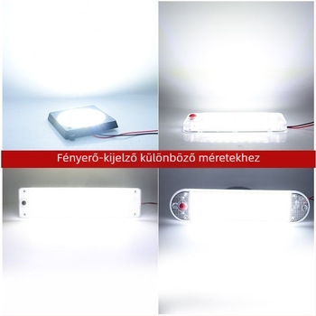 LED belső világítás autó- és teherautó-kabinákhoz, alumínium test, feszültség 12-80 V, áram 0,5 A, modell: autó kabin belső világítása fedéllel