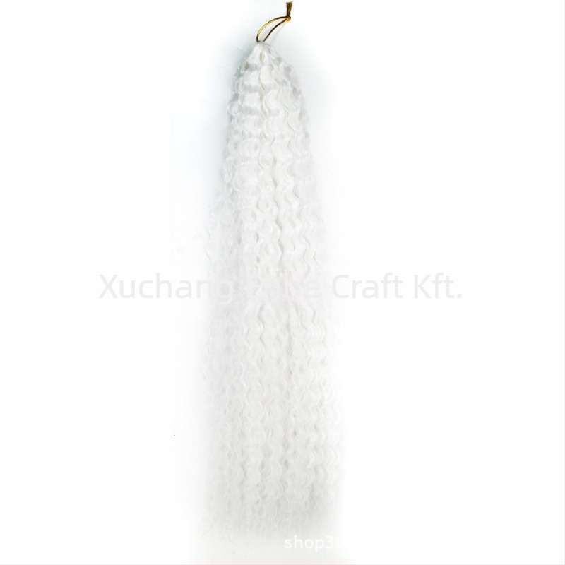 Paróka brazil fonat crochet haj, hosszú göndör haj, magas hőmérsékletű szálak, mechanikus kivitelezés