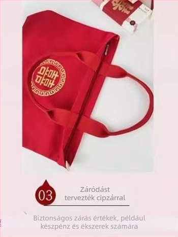 Uniszex vászontáska cipzárral, belső zsebek telefonhoz és személyi igazolványhoz, dupla fogantyú, bevásárló táska forma