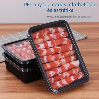 PET anyagú fagyasztott hús csomagoló doboz fedéllel – 0,1 mm falvastagság, Meat Box modell, Box Horse márka