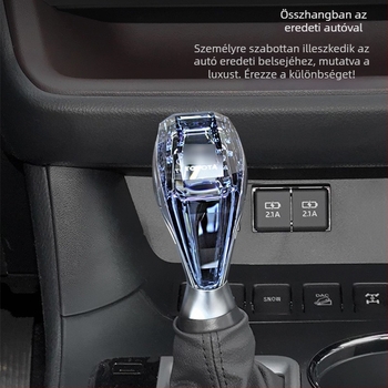 Világító kristályos váltókar gomb – belső tér kiegészítő Toyota Highlander (2009–2021), módosítás