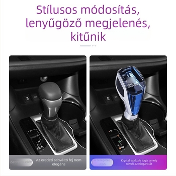 Világító kristályos váltókar gomb – belső tér kiegészítő Toyota Highlander (2009–2021), módosítás