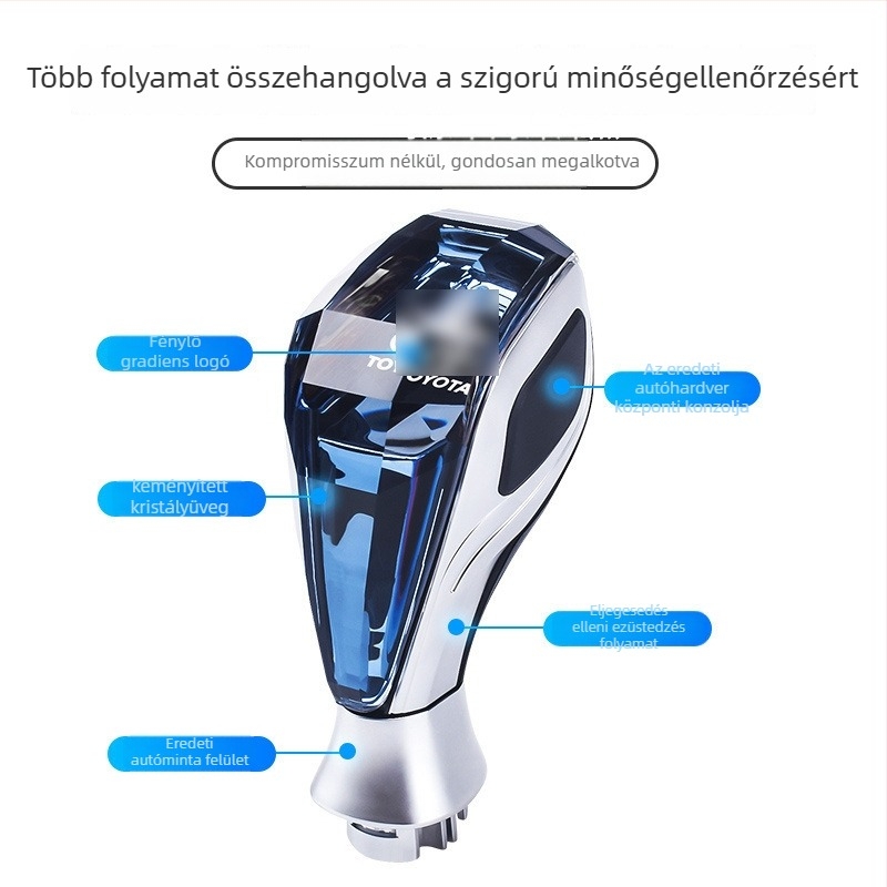 Világító kristályos váltókar gomb – belső tér kiegészítő Toyota Highlander (2009–2021), módosítás