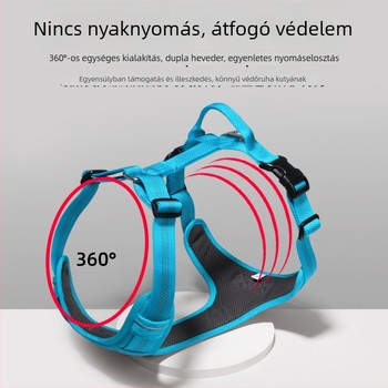 Kutyamellkas-hám, vest-stílus, I-formájú, nylon, világító