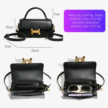 JOAN JI PU női crossbody táska, vízszintes négyszög alakú, felsőfedél-zárás, poliészter bélés, rejtett cipzáras zseb, zseb a telefonhoz és ID-kártyához