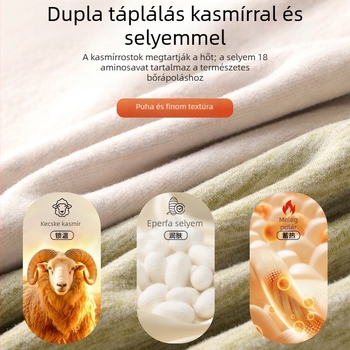 Női kasmír mellény - termikus felső, vastag téli alapréteg, lélegző