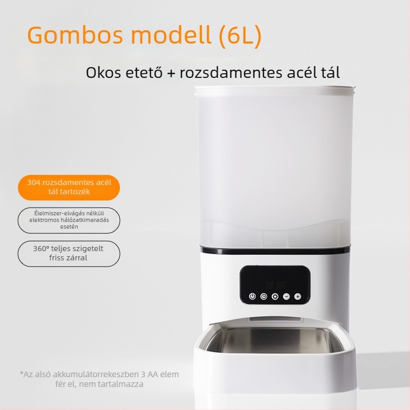 Leben automata macska etető kamerával — időzített adagolás, intelligens vizuális etetés