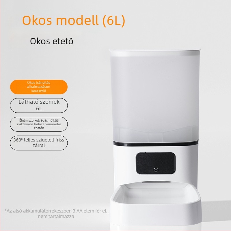 Leben automata macska etető kamerával — időzített adagolás, intelligens vizuális etetés