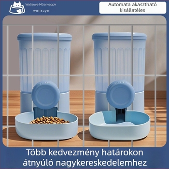 Állateledeles automatikus víz- és etető adagolóval, függő kétfunkciós kivitel, PP anyag