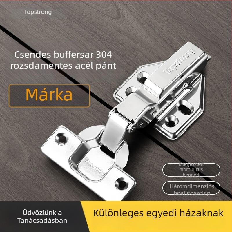 Top Solid TOPSTRONG zsanér szekrényajtókhoz – rozsdamentes acél csillapító, modellek 707/717, különféle ajtókhoz, modern egyszerű stílus