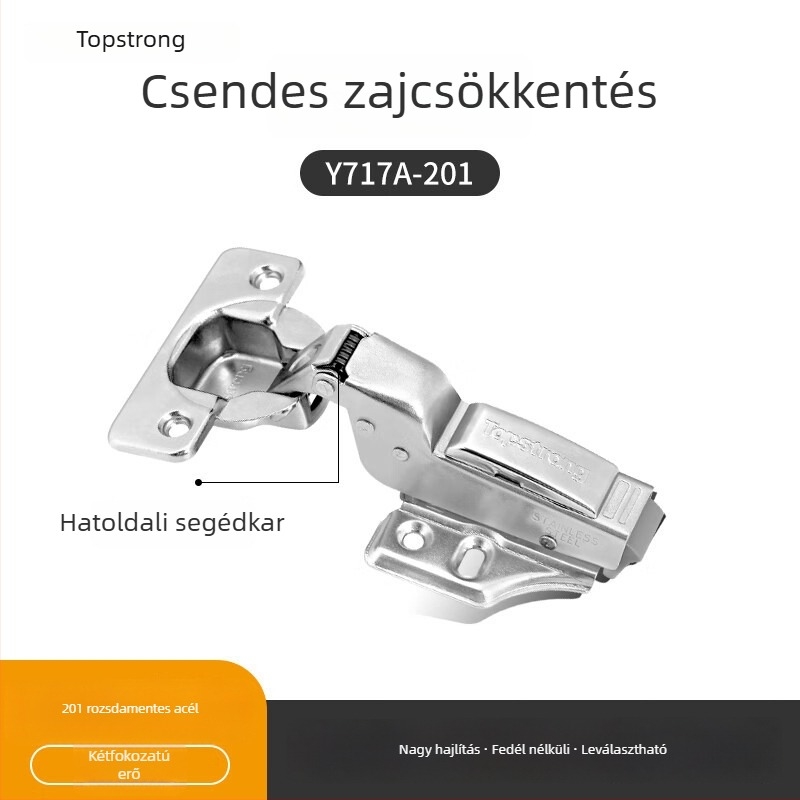 Top Solid TOPSTRONG zsanér szekrényajtókhoz – rozsdamentes acél csillapító, modellek 707/717, különféle ajtókhoz, modern egyszerű stílus