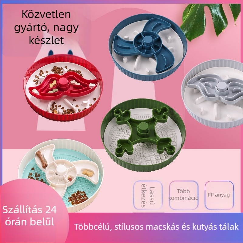 Lassú etetésű etetőtál háziállatoknak, műanyagból; márka Harry YaYa/Harry; eredet Zhejiang