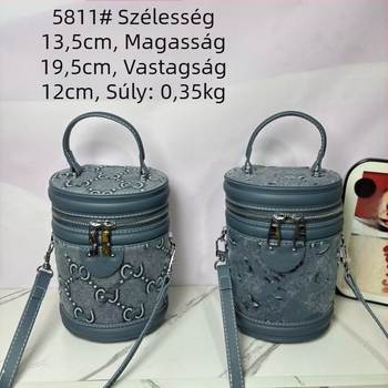 Casual PU denim hengertáska cipzárral, poliészter bélés, egy vállpánt, mindennapi használatra, 2025 tél