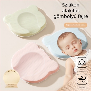 Újszülött fej formázó párna – fejforma korrigálása, lapos fej prevenciója, 0-6 hónap, 100% pamut