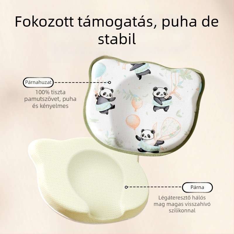 Újszülött fej formázó párna – fejforma korrigálása, lapos fej prevenciója, 0-6 hónap, 100% pamut