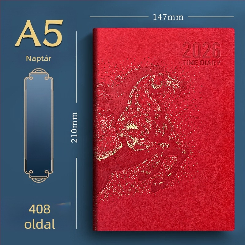 Notesz Really Enjoy PU borítóval, varrott kötés, Dowling papír 80gsm, több mint 400 oldal