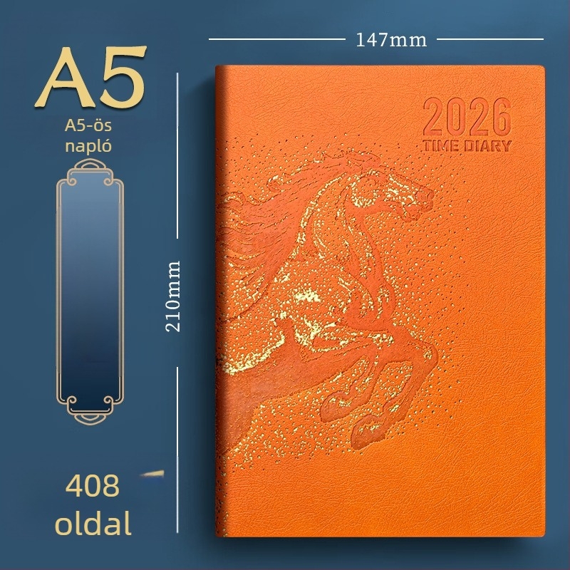 Notesz Really Enjoy PU borítóval, varrott kötés, Dowling papír 80gsm, több mint 400 oldal