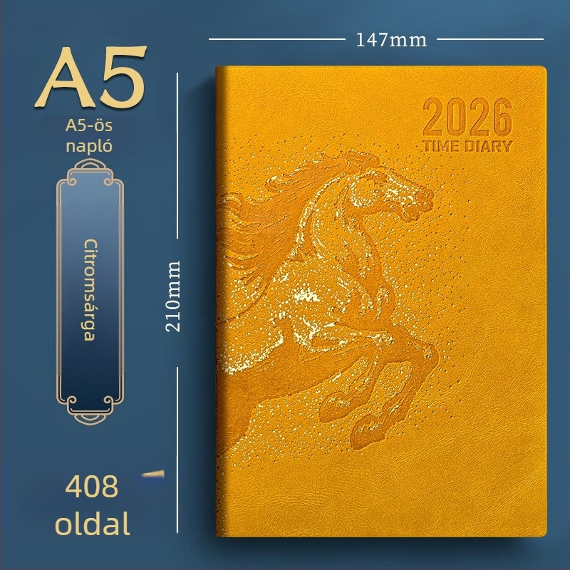 Notesz Really Enjoy PU borítóval, varrott kötés, Dowling papír 80gsm, több mint 400 oldal