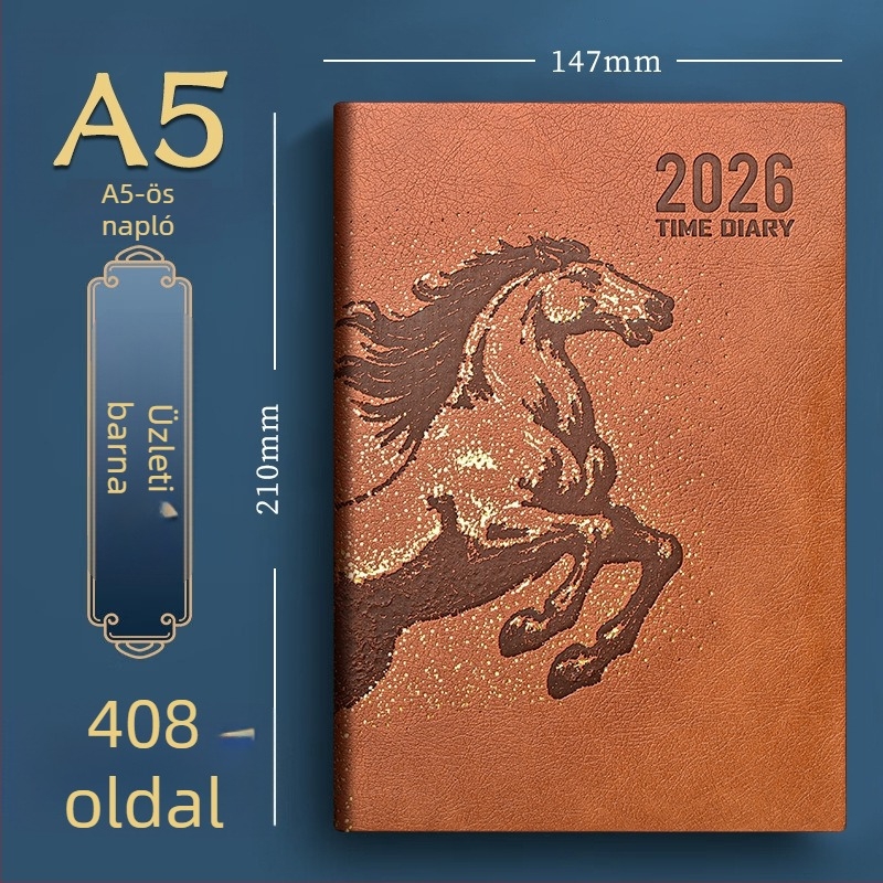 Notesz Really Enjoy PU borítóval, varrott kötés, Dowling papír 80gsm, több mint 400 oldal