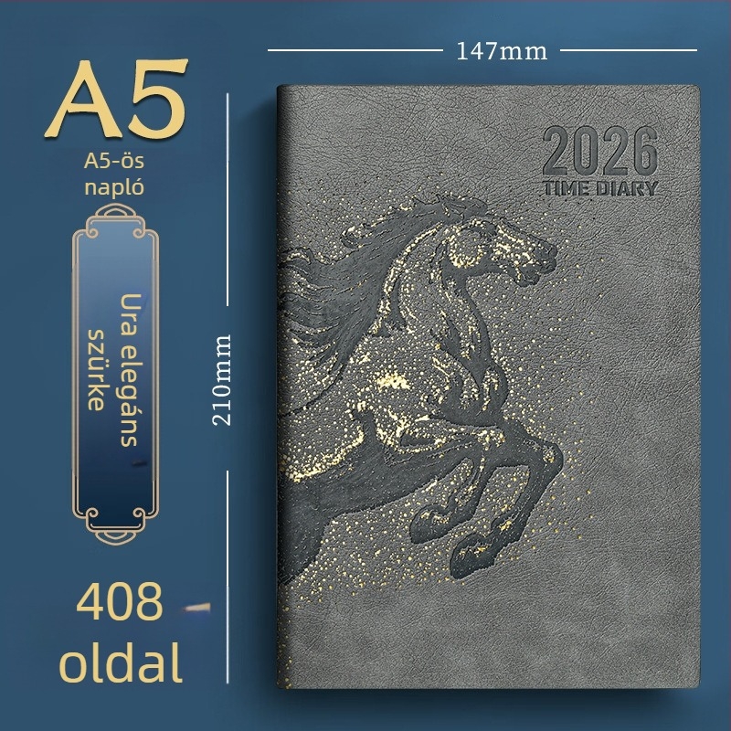 Notesz Really Enjoy PU borítóval, varrott kötés, Dowling papír 80gsm, több mint 400 oldal