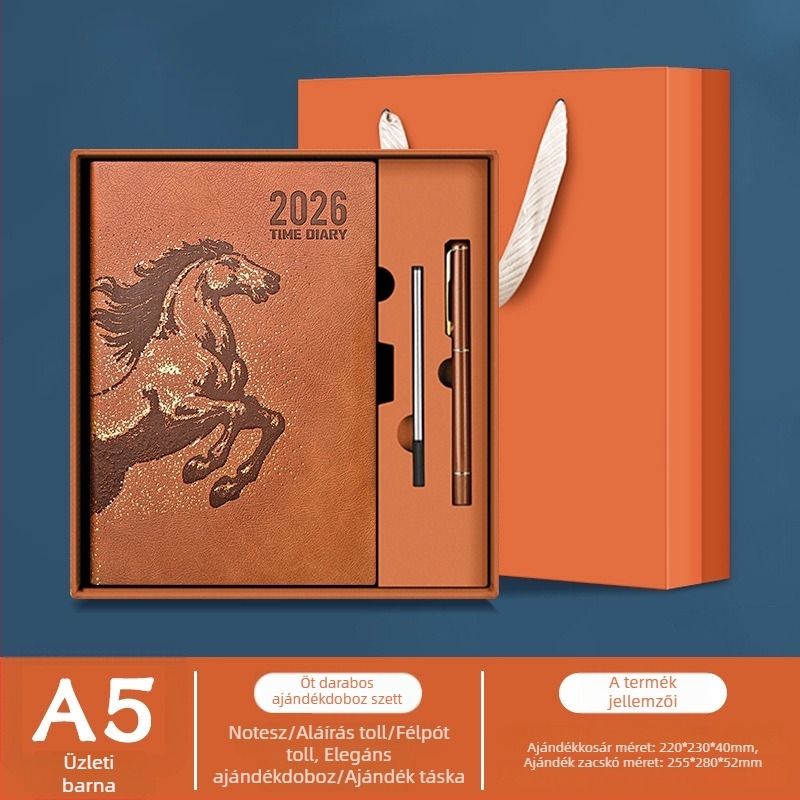 Notesz Really Enjoy PU borítóval, varrott kötés, Dowling papír 80gsm, több mint 400 oldal
