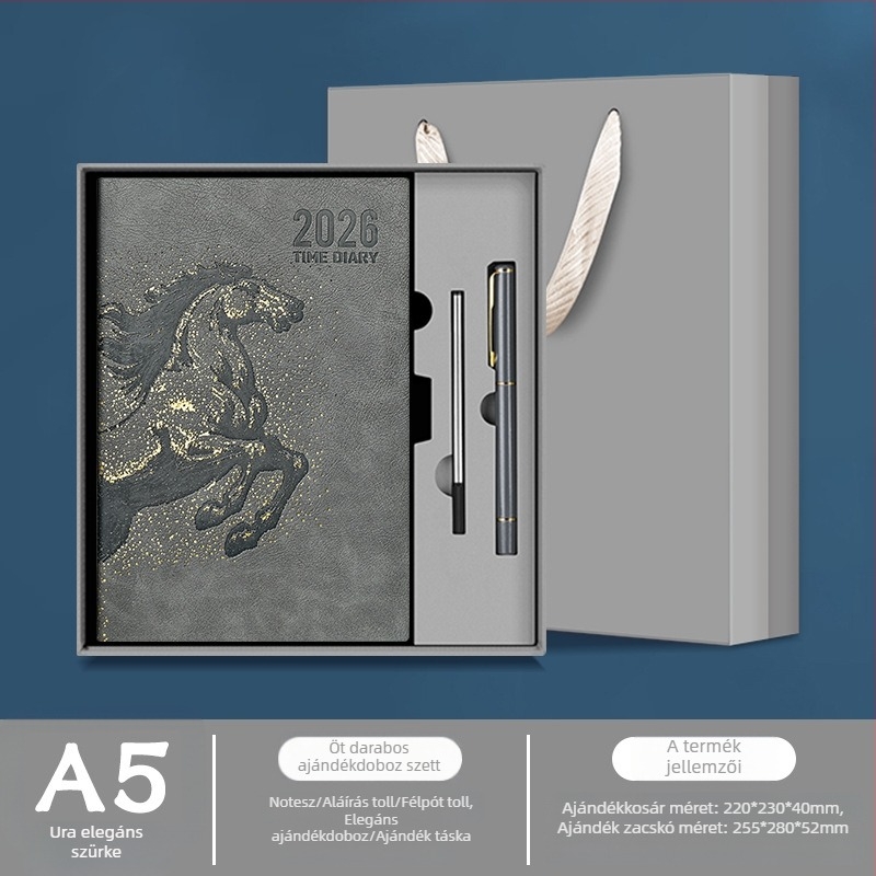 Notesz Really Enjoy PU borítóval, varrott kötés, Dowling papír 80gsm, több mint 400 oldal