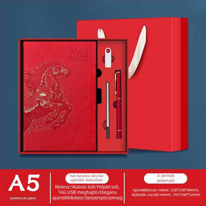 Notesz Really Enjoy PU borítóval, varrott kötés, Dowling papír 80gsm, több mint 400 oldal