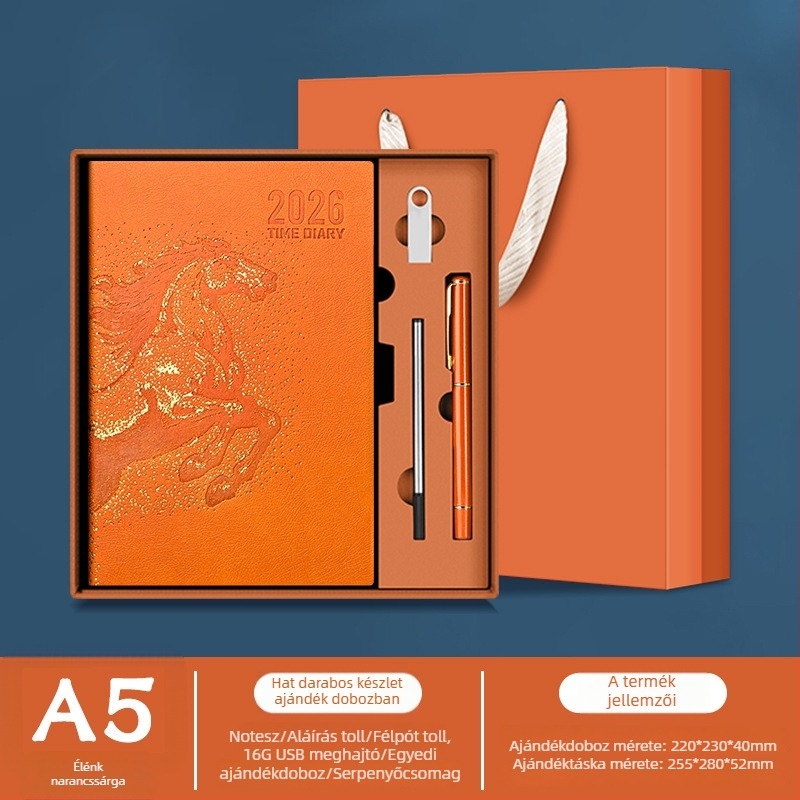 Notesz Really Enjoy PU borítóval, varrott kötés, Dowling papír 80gsm, több mint 400 oldal
