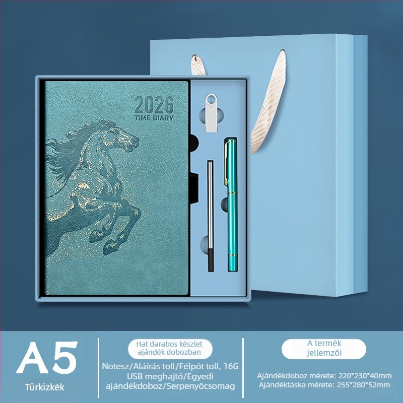 Notesz Really Enjoy PU borítóval, varrott kötés, Dowling papír 80gsm, több mint 400 oldal