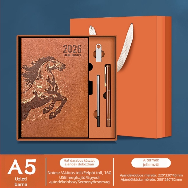 Notesz Really Enjoy PU borítóval, varrott kötés, Dowling papír 80gsm, több mint 400 oldal